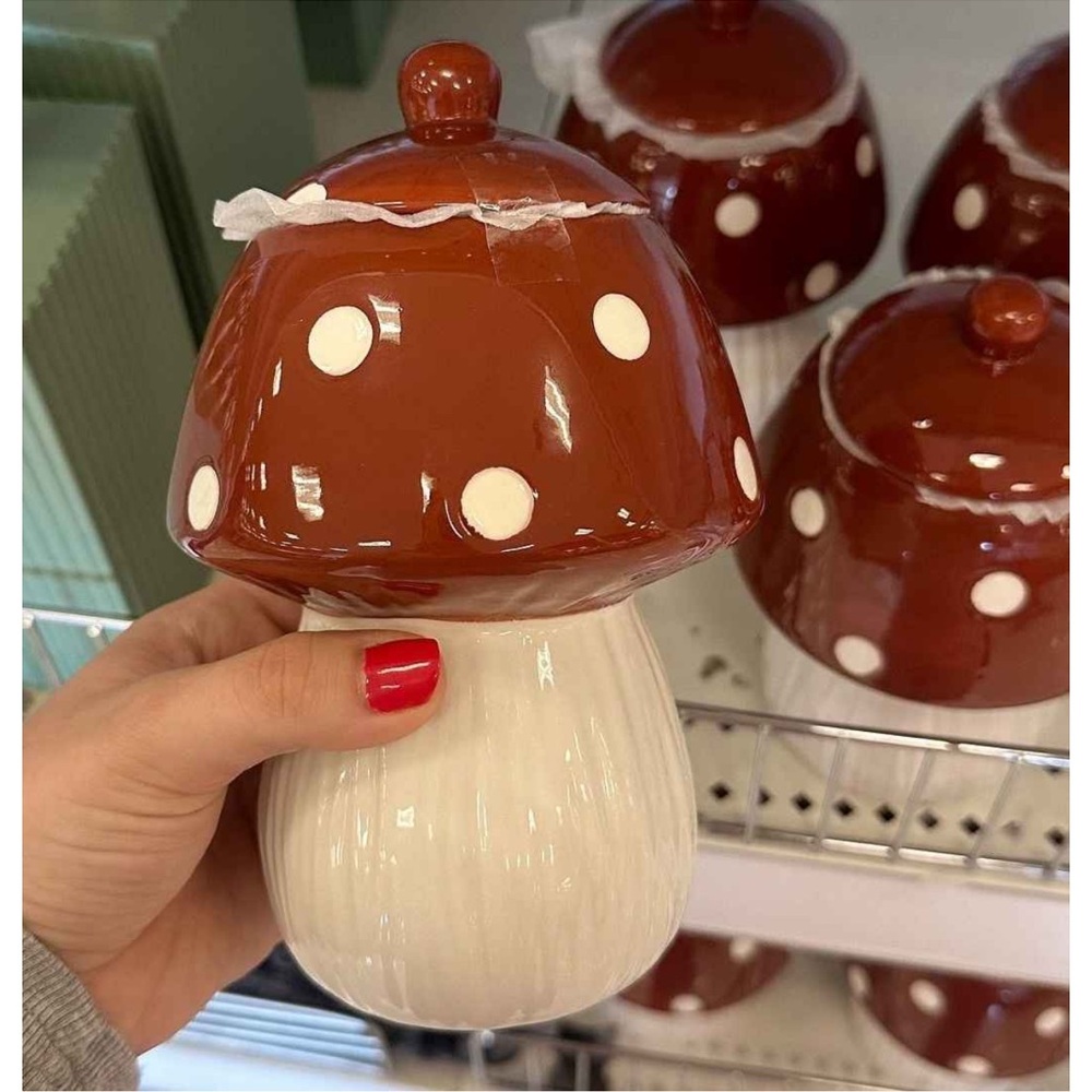 Target 🎯 Ceramic Mushroom Canister Reddish Brown - Picture 2 of 4